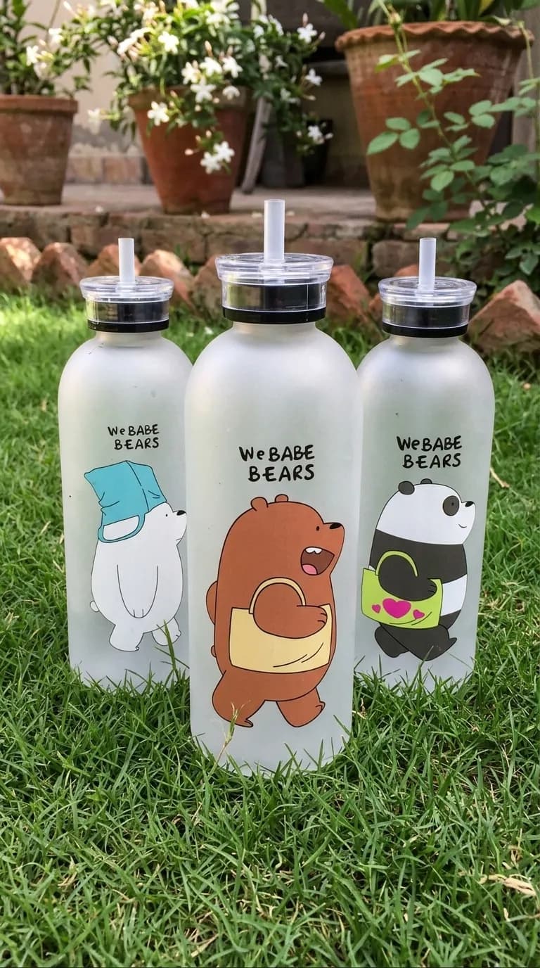 Thrifited FrostyBear™ 1000ML Leakproof Hydration Bottle Assorted Frosted Colors colorway sneakers — Brand New condition | VYV Pakistan