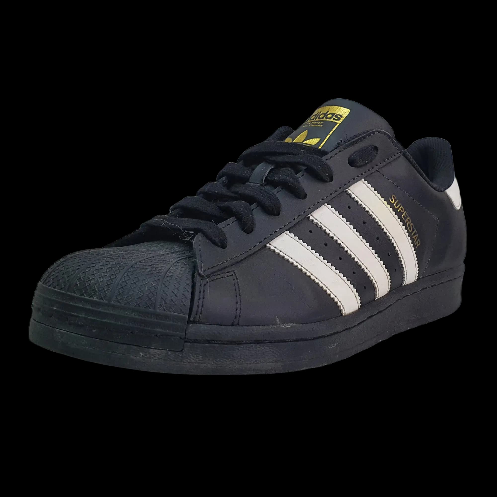 Thrifited Adidas Originals Superstar - Core Black / Cloud White White / Core Black colorway — photo 3 of 6 | VYV Pakistan